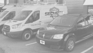 A photo of Complete security installs work trucks.